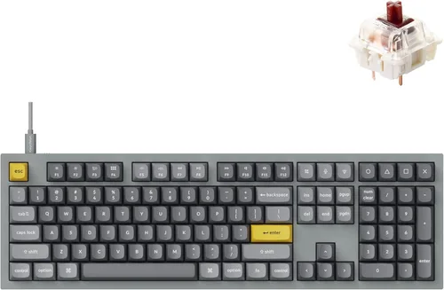 Keychron Q6 Wired Custom Mechanical Keyboard, QMKVIA Programmable Macro, Full-Size Aluminum RGB Backlit, Double Gasket Hot-Swappable Gateron G Pro
