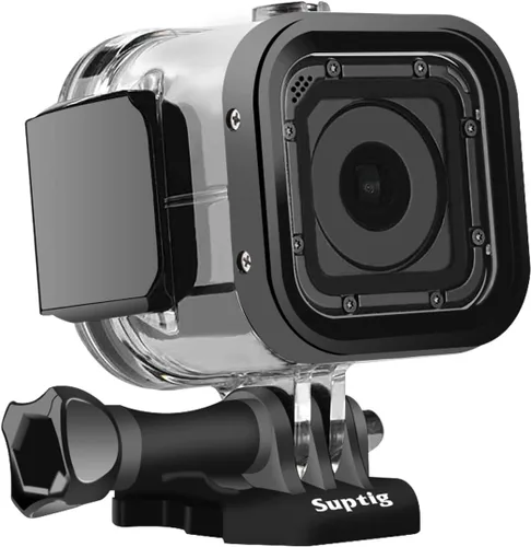 Suptig Carcasa protectora impermeable de repuesto para GoPro Session Hero 4session, cámara deportiva exterior de 5 sesiones para uso subacuático -