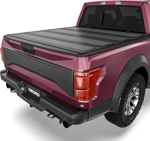 OEDRO Cubierta rígida de cuádruple plegable para Ford F-150 F150 2015-2026, apta para F-150 Lightning 2022-2026, con caja de 5.5 pies