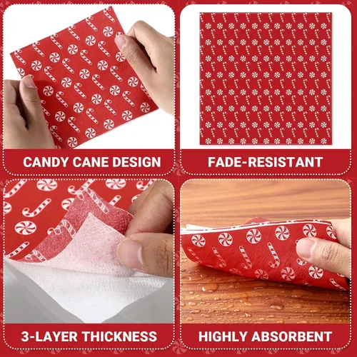 Vista 3 de Honoson Servilletas de Papel Desechables para Cóctel Servilletas para Invitados Servilletas de Bebidas y Cena Toalla de Mano para Suministros