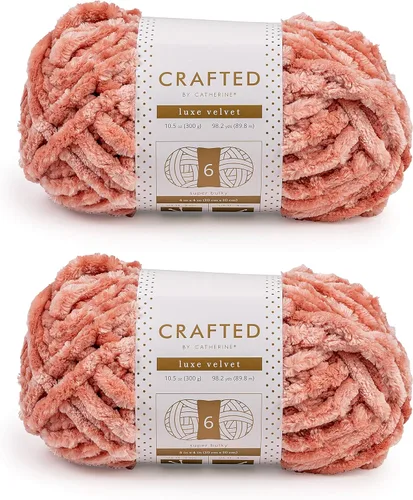 Vista 72 de Crafted By Catherine Luxe Velvet - Ovillo de hilo sólido de terciopelo, paquete de 2 unidades (10.5 onzas, 98 yardas cada madeja), color negro