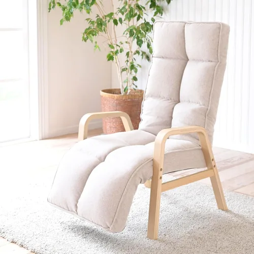 Vista 13 de Yamazen WSZ-53 (SBE/NA) Compact Chair with Armrests, Height Adjustment (2 Levels), Easy to Sit, High Seat Chair Width 20.9 x Depth 19.5 x Height