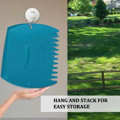 Vista 4 de Palas de mano para hojas - Gran agarre de hojas para recoger hojas de jardín, basura del césped y recortes de césped