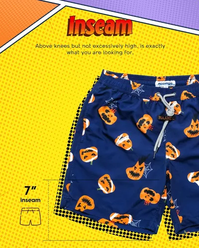 Vista 4 de maamgic - Traje de baño para hombre, shorts para nadar de secado rápido con forro de malla, diseño divertido