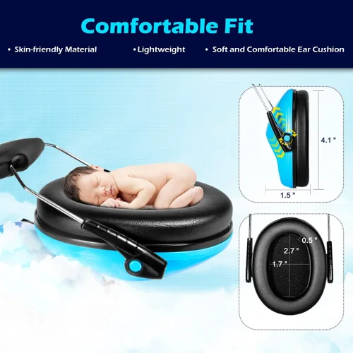 Vista 5 de DISON Kids Ear Protection Ear Muffs, 28dB Noise Cancelling Headphones for Kids Children,Ear Protection Safety Earmuffs