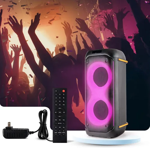 Vista 6 de Altavoz de fiesta grande Bluetooth de Pyle Audio con graves - Gran altavoz con sistema estéreo True Wireless - Disfruta de graves potentes y agudos