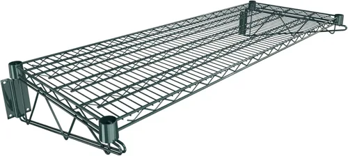 Vista 35 de Estante de montaje en pared de alambre epoxi negro de 14" x 24