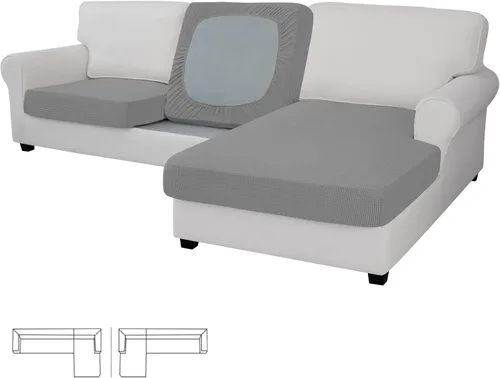 Vista 76 de Easy-Going - Funda de cojín elástica individual para sofá biplaza, sillón, funda de cojín protectora, suave, flexible con parte inferior elástica