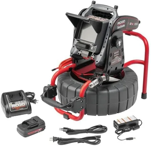 RIDGID 63828 SeeSnake® Compact C40 Sistema con monitor de grabación digital CS6x VERSA, batería de 18 V y cargador, sensor de imagen HDR, TruSense
