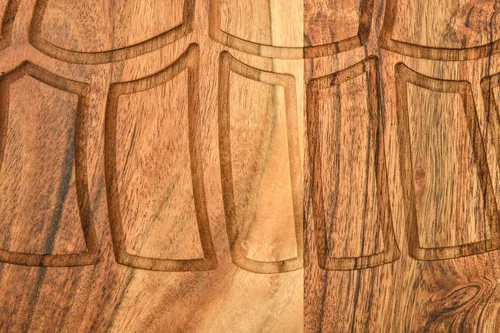 Vista 5 de Treen Art Tabla de cortar de madera de tortuga marina para cocina, 13 pulgadas de largo x 8 pulgadas de ancho, tablas de cortar de madera