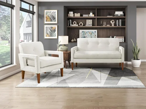 Vista 8 de Sofá modular Cloud Sofás seccionales con diván, sofá cama, fundas reversibles para sala de estar y dormitorio, muebles amigables tapizados, beige, 2