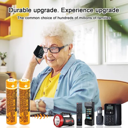 Vista 6 de kalingyubee 4 unids NI-MH AAA batería recargable HHR-55AAABU 1.2V 550mah AAA batería para teléfonos inalámbricos Panasonic