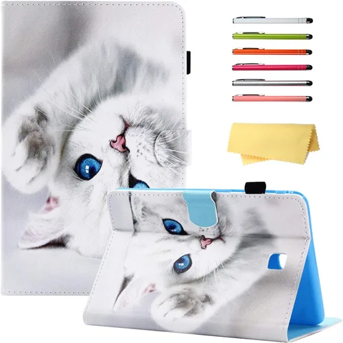 Vista 9 de Funda UUcovers para Galaxy Tab A 8.0 con cierre magnético, ajustado, función atril y tarjetero, con función de encendido y apagado automático, 8