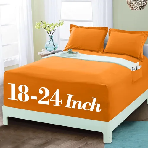 Vista 54 de Mocassi - Sábanas ajustadas de tamaño Twin con bolsillo profundo y efecto refrescante de hasta 16 pulgadas - Sábanas de lujo tipo hotel de 1800