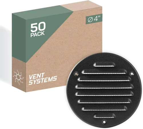 Vista 23 de Vent Systems – 3.35 x 9.84 pulgadas (interior) rejilla de ventilación de aire rectangular de metal blanco para alero, cubierta de rejilla, deflector