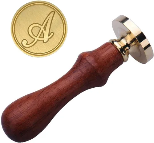 Wax Seal Stamp Letter A-Z, Alphabet Initial Sealing Stamp for Christmas & Thanksgiving Cards, Wedding Invitation W-S-2 (Letter A)
