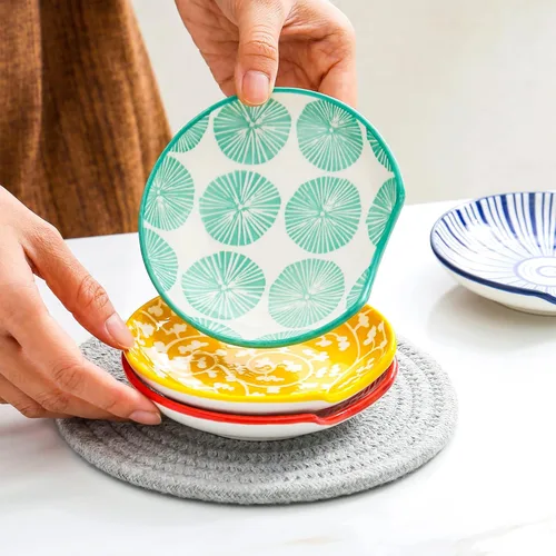 Vista 4 de KitchenTour - Soporte de cuchara de cerámica de 4.7 pulgadas para encimera de cocina, soporte para cuchara para estufa, soporte para utensilios