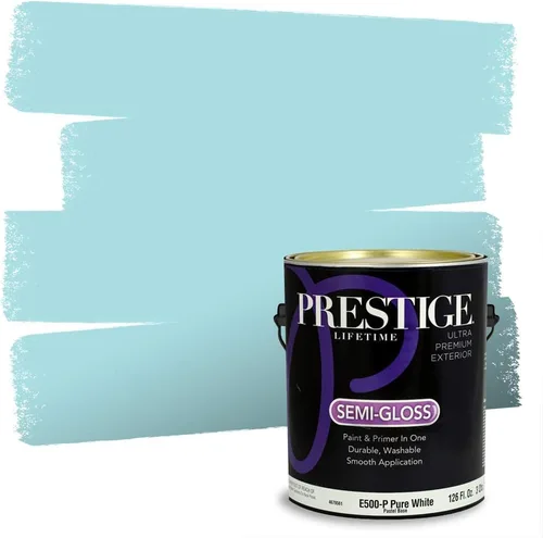 Vista 166 de Prestige Paints. - Base y pintura para exteriores en un solo galón, 1 galón. plano, comparable con Sherwin Williams Topsail.