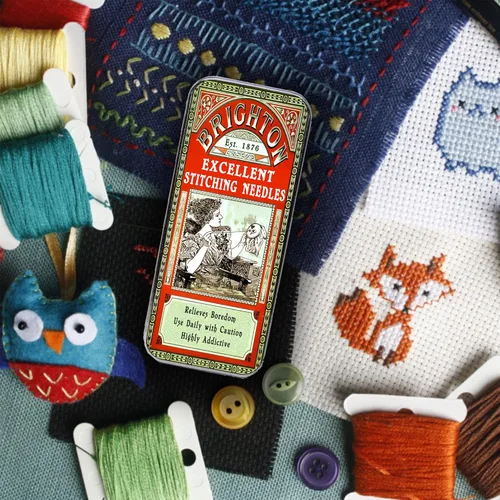 Vista 2 de Estuche magnético para agujas de coser excelentes agujas de costura Faux Vintage