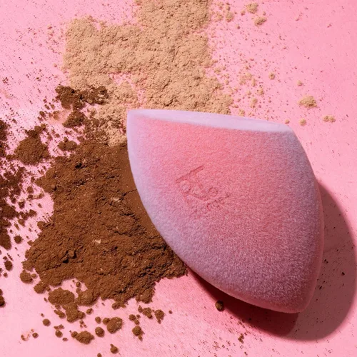 Vista 10 de Real Techniques Miracle Powder Sponge, esponja de mezcla de maquillaje para productos en polvo, maquillaje para acabado natural y piel de nube