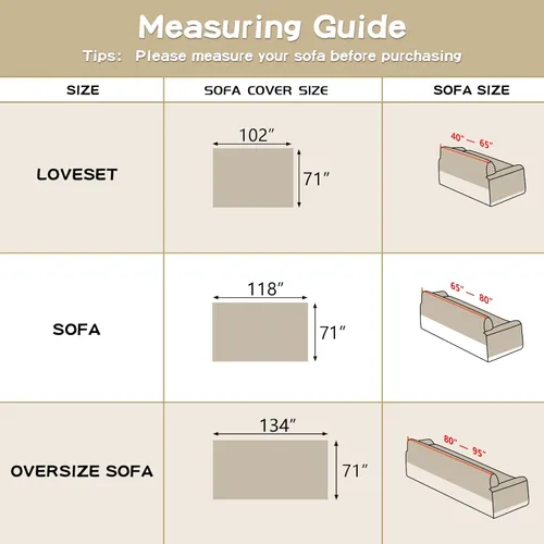 Vista 6 de MEETSKY Funda de sofá para sofá de cojines, protector de muebles de sofá, fundas de sofá de chenilla, fundas de sofá seccional para mascotas, funda