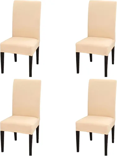 Vista 56 de Dimatic Paquete de 4 fundas elásticas de licra para sillas de comedor, extraíbles y lavables, fundas protectoras para sillas de comedor, cocina, Rojo