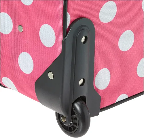 Vista 3 de Rockland, juego de equipaje de dos piezas, Rosado con puntos), F102-PINKDOT
