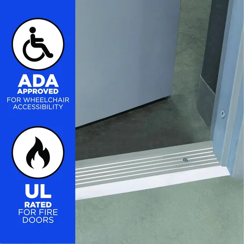 Vista 3 de M-D Building Products 08763 Umbral comercial de aluminio de perfil plano: Solución de acceso de entrada duradera y elegante Protección contra