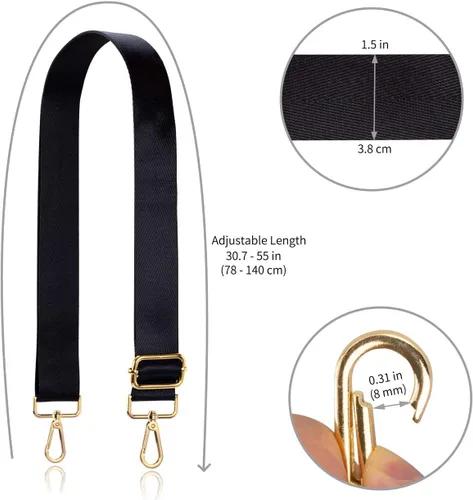 Vista 5 de Allzedream - Correa ancha de repuesto para bolso cruzado de hombro, ajustable