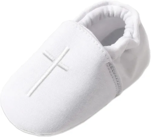 Baptism Shoes for Baby Boy Infant Soft Sole Christening Sneaker 3-18 Months Blanco (White Shoes)