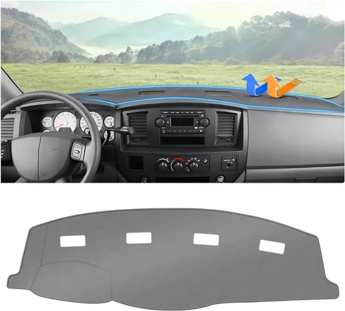 Vista 49 de Autorder Tapete de cubierta de tablero para Dodge Ram 1500 2500 3500 2019-2023 2024 2025 2026 Accesorios Cubierta de salpicadero de franela