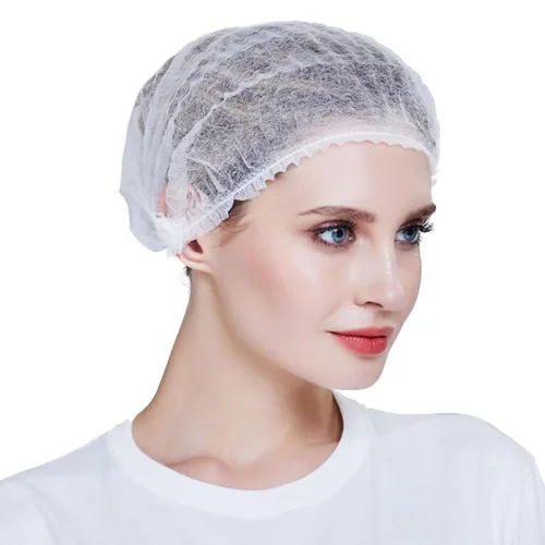 Vista 6 de Medical Nation Red para el cabello, redes plisadas desechables Blanco, 100 unidades Redes de pelo para servicio de alimentos, uso médico, redes