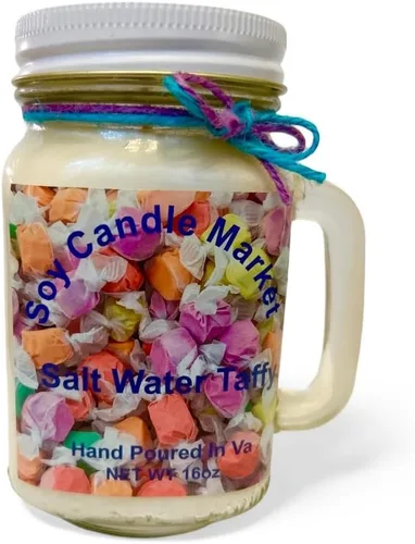 Vista 23 de Velas perfumadas de soja Velas hechas a mano y altamente aromáticas que queman hasta 85 horas en tarro de cristal, perfectas para decoración