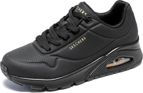 Vista 8 de Skechers Tenis Uno para mujer Negro/Blanco