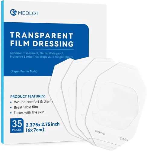 Vista 14 de LotFancy 15 vendajes de película transparente de 4 x 4 3/4 pulgadas (3.9 in x 4.7 in), cinta de vendaje a prueba de ducha para natación