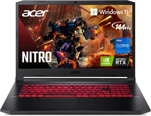 [Usado] Laptop gamer Acer Nitro 5 AN517-54-79L1, Intel Core i7-11800H, GPU NVIDIA GeForce RTX 3050Ti, Pantalla IPS FHD de 17.3 pulgadas con