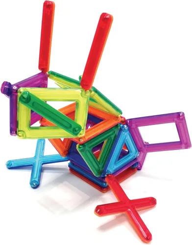 Vista 7 de Guidecraft PowerClix - Juego de bloques de construcción magnéticos con marco, 26 piezas, juguete educativo de construcción creativa