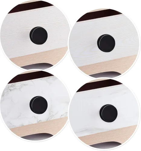 Vista 6 de Rockcloud Paquete de 2 pomos de piedra de obsidiana de cristal natural para cajones, tiradores de puerta de armario con tornillos, accesorios