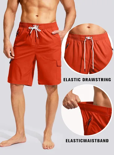 Vista 3 de Kayrth Men's Swim Trunks Quick Dry Board Shorts with 5 Pockets Swimsuit Swimwear for Men - No Mesh Liner