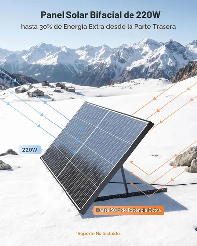 Vista 5 de ZOUPW 220 Watt N-Type 16BB Bifacial Anti-Shading Solar Panel