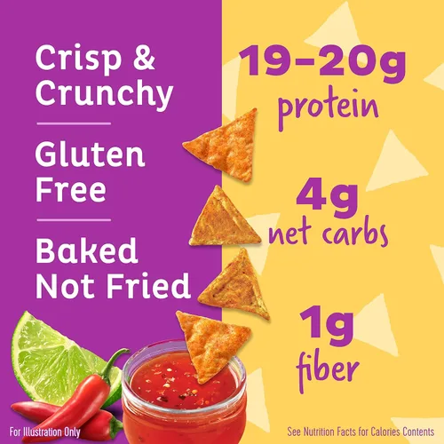 Vista 2 de Quest Nutrition - Paquete de chips de proteína estilo tortilla, chile lima y chile dulce picante, horneado, 1.1 onzas, 24