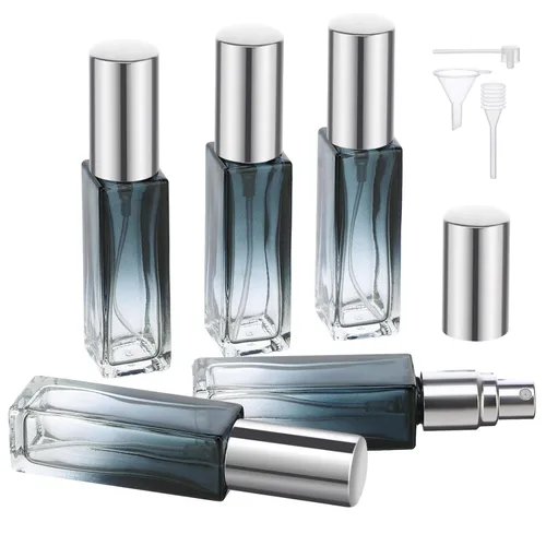 Vista 14 de Botellas de perfume Segbeauty para viajes, rellenables, de 10 ml, contenedores de perfume de vidrio con embudo y pipeta, 5 unidades o 10