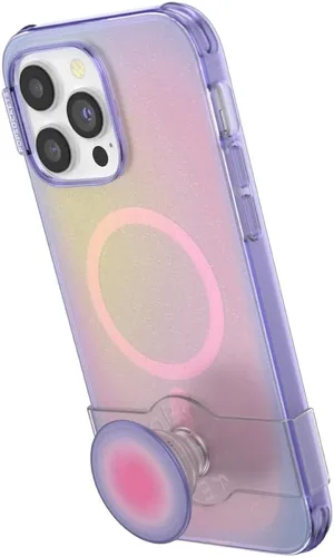 Vista 3 de Funda PopSockets para iPhone 14 Pro Max con agarre telefónico y deslizador Compatible con MagSafe, Funda para iPhone 14 Pro Max, Carga inalámbrica