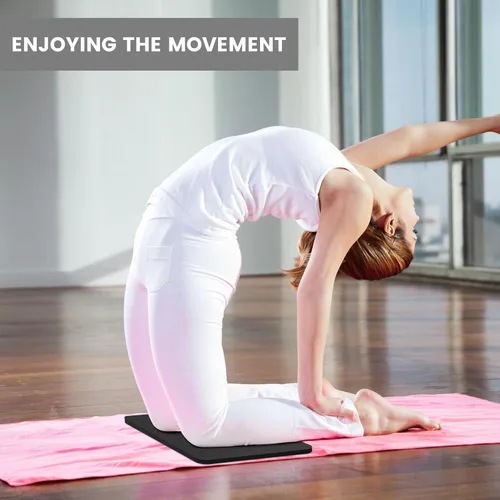 Vista 4 de Cojín de Rodillera para Yoga de 0.8 pulgadas (20mm) de Grosor Esterilla de Yoga con Correa de Transporte para Rodillas, Codos, Muñecas y Espalda sin