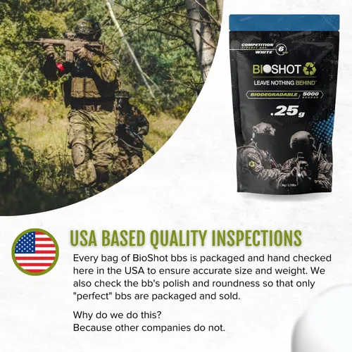 Vista 4 de Pulidor biodegradable de Airsoft BBS de 0.01 oz, grado de competencia sin costuras para todas las pistolas y accesorios de 0.236 in