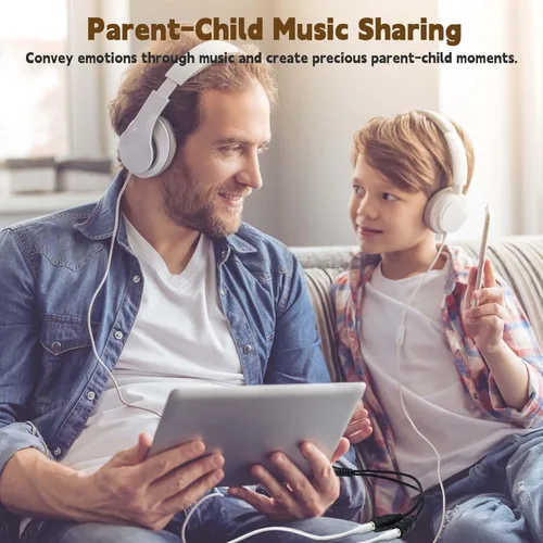 Vista 7 de ONXE Paquete de 2 conectores de adaptador de cable divisor estéreo de 0.138 in, macho de 0.138 in a 2 hembras, para conectar altavoces externos