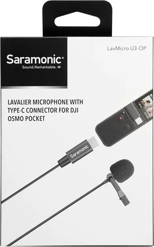 Vista 4 de Saramonic Micrófono Lavalier omnidireccional compacto con clip diseñado para DJI Osmo Pocket y DJI Pocket 2 con cable de 6.6 pies (6.6 ft)