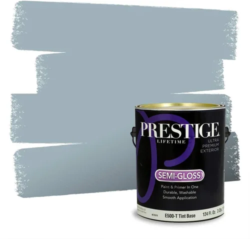 Vista 65 de Prestige Paints - Pintura exterior e imprimación en uno, 1 galón, plano, coincidencia comparable con Behr Misty Isle, P500-N-MQ5-62