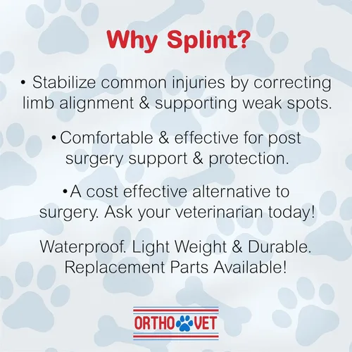 Vista 5 de Férula trasera estándar para perros con lesiones, artritis, fracturas o esguinces, férulas traseras duraderas y ligeras para tratamiento