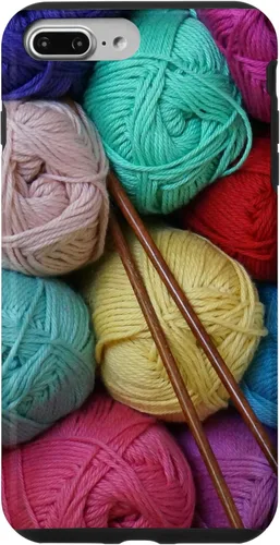 Vista 12 de Knitting and Crochet Colorful Yarn Photo Knitting Needles Case for iPhone 17